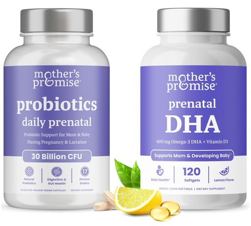 [BRSRAZLRAQFQM3LU] Mother's Promise Prenatal DHA & Prenatal Probiotics for Women Bundle