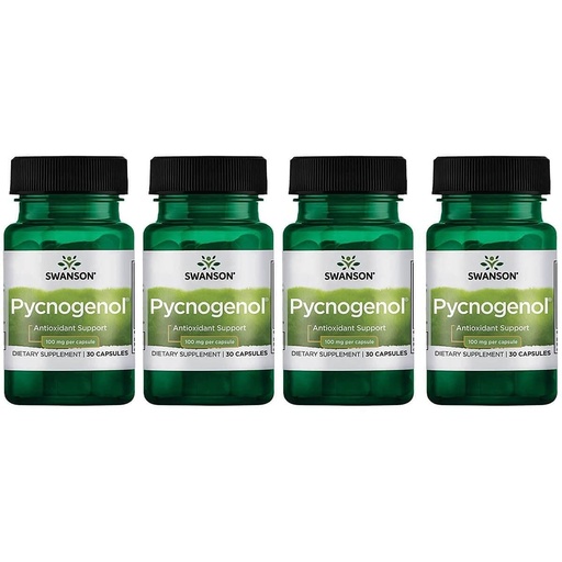 [BRSRECAQO4DWG3T4] Swanson Pycnogenol 100 Milligrams 30 Capsules 4 Pack