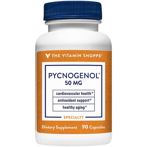 [BRSWGEA2BUCQYCLZ] The Vitamin Shoppe Pycnogenol 50mg Antioxidant that Supports Cardiovascular, (90 Capsules)