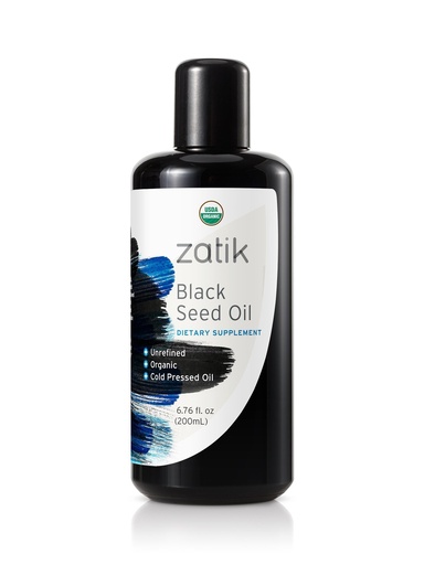 [BRSWGEAPPMBBGE32] Zatik Naturals - Black Cumin Seed Oil - Cold-Pressed, USDA Certified Organic, Vegan, Gluten-Free, Non-GMO, 6.76 fl oz, 200 ml