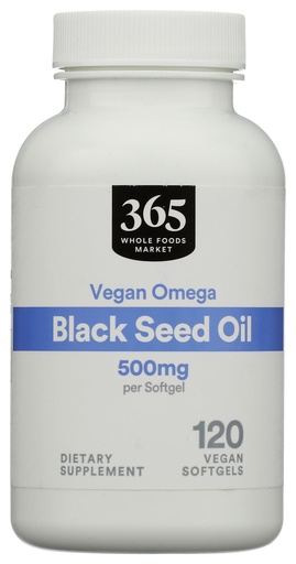[BRSRAAIFDEJR4DYZ] 365 by Whole Foods Market Omega Black Seed Oil 500MG, 120 CT