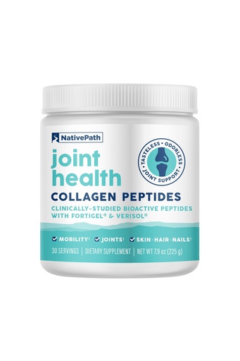 [BRSRAZDRO4IG2DL3] NativePath Joint Health Advanced Formula, Type 1 & 3 Peptides with Fortigel & Verisol, Grass-Fed Unflavored Collagen for Women & Men, 30 Servings