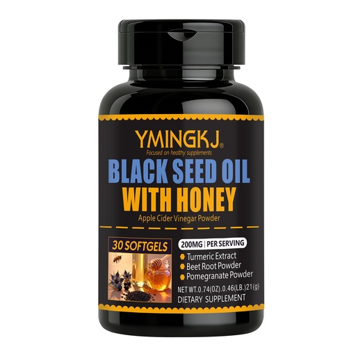 [BRSRGZIOCANBG2TH] Black Cumin Seed Oil Softgel with Apple Cider Vinegar, Honey, Turmeric & Beet Root – 3000mg Blend for Immune & Metabolism Support, 30 Softgels – Supports Overall Wellness & Antioxidant Health