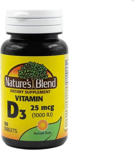 [BRSWIZ33OBYAY3IZ] NAT B VIT D3 TB 1000IU 100 by Nature's Blend