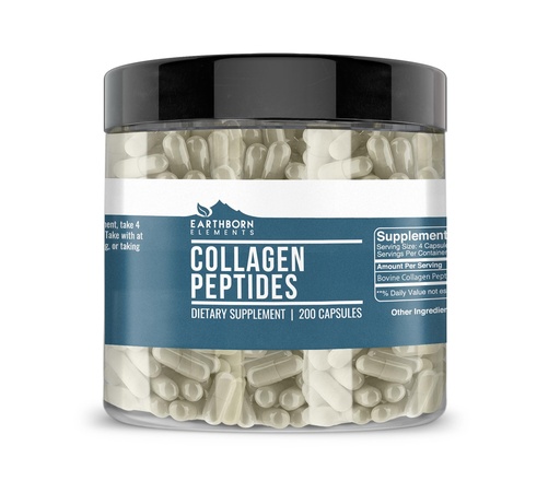 [BRSW2EILCUDQYAYU] Earthborn Elements Collagen Peptides, Grass-Fed, Pasture-Raised Collagen Peptides by (200 Count (Pack of 1))