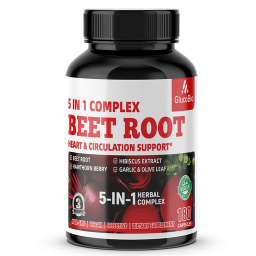 [BRSREELYAR5B4F3O] Beet Root Capsules - Super Beets Supplements from Fresh Beetroot Extract for Nitric Oxide, Blood Pressure & Heart Health Support- 180 Capsules