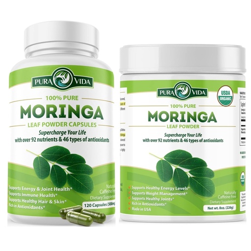 [BRSROZYOCEBWC3IU] PURA VIDA MORINGA Moringa Capsules and Moringa Powder