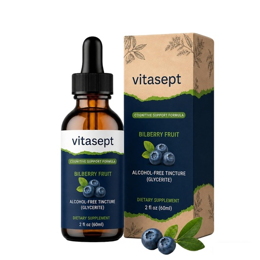 [BRSRGCAHBEDWYDTB] Vitasept Drops, Bilberry Fruit, Convenient Alcohol-Free Liquid Extract, Vegan & Gluten-Free, 2 fl.oz