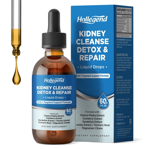 [BRSREYA5PJ6ROFAZ] Kidney Cleanse Detox & Repair Liquid Drops, Kidney Liver Support Supplement for Women & Men, w/Chanca Piedra, Cranberry, Urinary Tract, Bladder Support,Vegan,Non-GMO,2 Fl Oz