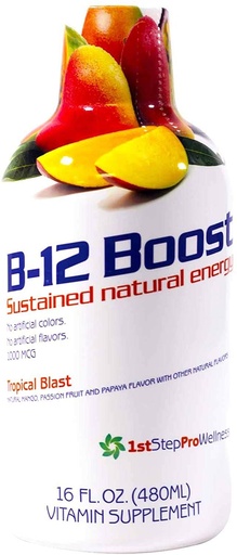 [BRSWIYA3CQBQKETI] High Performance Fitness, Inc. 1st Step Liquid B-12 Tropical Blast 16-Ounce, 1 Bottle