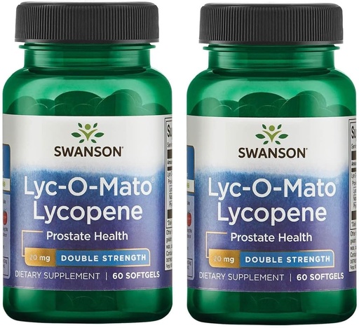 [BRSRMEIFOB6GECL6] Swanson Double-Strength LYC-O-Mato Lycopene 20 Milligrams 60 Sgels (2 Pack)