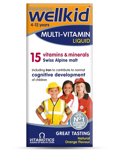[BRSWKGAIOAPBWGD4] Wellkid by Vitabiotics Multi-Vitamin Liquid 150ml