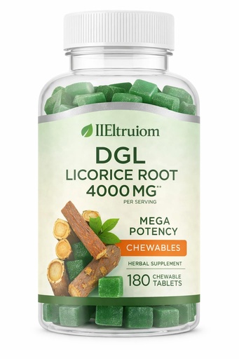 [BRSRGBTQO4HAGD3H] DGL Gummies | Deglycyrrhizinated Licorice Root Extract, Zinc L-Carnosine, Aloe Vera | Gut Health, Gluten Free, 60 ct