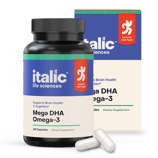 [BRSRGGA7OJ5AOHTF] Mega DHA Omega-3 1300mg – 800mg DHA, 500mg EPA – Brain Health Supplement for Memory, Focus & Mental Clarity – High Potency Fish Oil – Non-GMO, Third-Party Tested – 60 Capsules