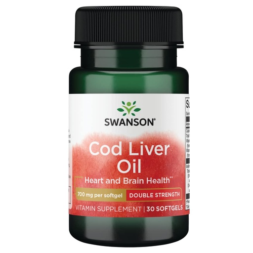 [BRSWGHAKDECWKAL7] Swanson COD Liver Oil DBL-Strength 30 SGELS