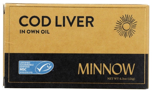 [BRSRGEIPOYHR6CLG] Minnow, Cod Liver Inch Own Oil, 4.3 Ounce