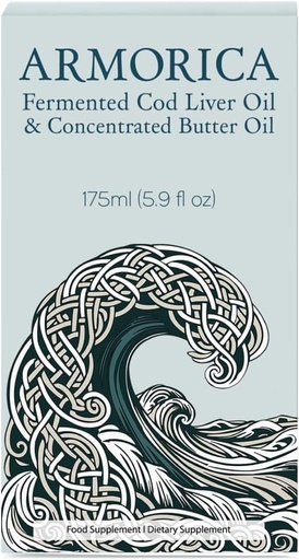 [BRSRABQ3B4ARU3LG] Fermented Cod Liver Oil & Concentrated Butter Oil – 2:1 Optimal Ratio | Natural Source of Fat-Soluble Vitamins | Healthy Omega-3 Fats | Cold-Processed Oils | 175ml
