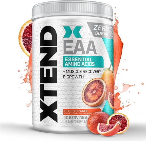 [BRSROCY7CN7G22TB] Scivation XTEND EAA + BCAA Powder | Muscle Recovery & Lean Muscle Growth | 9 Essential Amino Acids for Intra Workout or Post Workout Recovery | 10g EAAs Per 2 Servings | Blood Orange 40 Servings