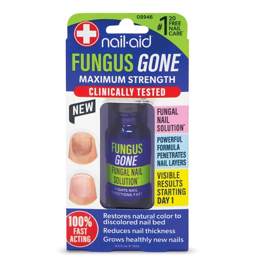 [BRSW2YIHBMMWG2AZ] Nail-Aid - Fungus Gone - Maximum Strength, Fungal Nail Solution, 100% Fast Acting
