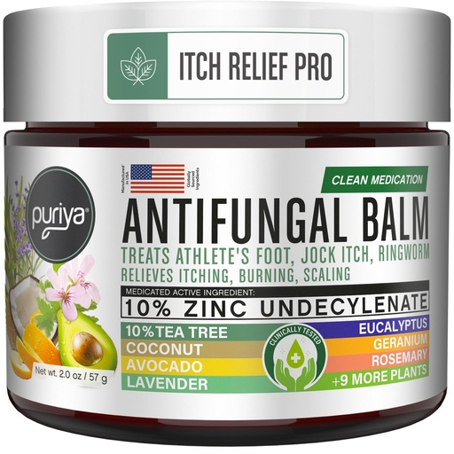 [BRSWYBD6A4PRMHT3] Puriya Clinically Proven Antifungal Cream for Skin Fungus, Extra-Strength Athletes Foot Cream Treatment, Jock Itch, Ringworm Treatment for Humans, Anti Fungal Itchy Skin Relief with Tea Tree Oil