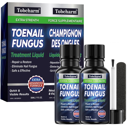 [BRSRGZT5CQFQ42DA] Tobcharm Toenail Fungus Treatment : Nail Fungus Treatment Extra Strength with Tea Tree Oil - Fast Acting Fungal Nail Solution with Undecylenic Acid for Toenails and Fingernails (2pack, 1.02fl oz each)