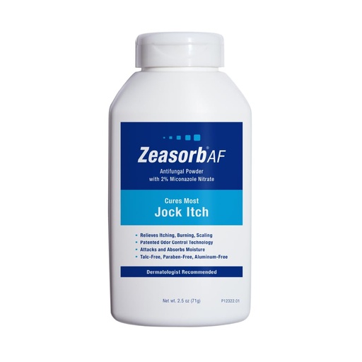 [BRSWYYYCB4IBA3D4] Zeasorb Super Absorbent Antifungal Treatment Powder for Jock Itch, Dermatologist Recommended, Attacks and Absorbs Moisture, Patented Odor Control Technology, with Bentonite Clay and Aloe, 2.5 oz