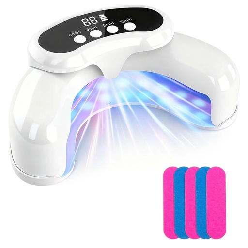 [BRSRAFQBA4HWCYA3] Nail Fungus Laser Treatment LED Light Device-Nail Fungus Treatment,Solution for Damaged Discolored Thick Toenails & Fingernails - White