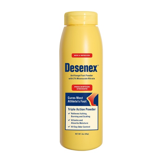 [BRSWYY3YDN7WKH32] Desenex Anti-Fungal Foot Powder, Cures Most Athlete’s Foot, 2% Miconazole Nitrate, Helps Relieve Itching, Burning and Scaling, Attacks and Absorbs Moisture, 3oz Bottle