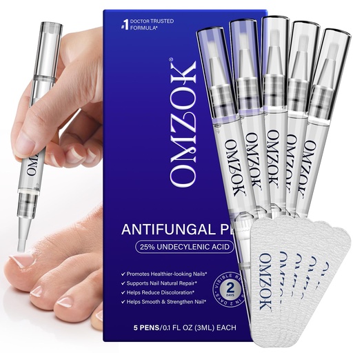[BRSRGCYPB4ARAFDX] Toenail Fungus Pen - Toenail Treatment Extra Strength, 25% Undecylenic Acid, Tea Tree Oil - Nail Repair Pen for Damaged Nails - 5PCS