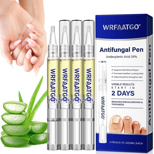 [BRSREAIPOV6QODTP] Toenail Fungus Pen, Toenail Fungus Treatment Extra Strength, 25% Undecylenic Acid for Fingernails & Toenails, Toe Nail Treatment, 4PCS Fungal Nail Care Pen with Tea Tree Oil & Oregano Oil