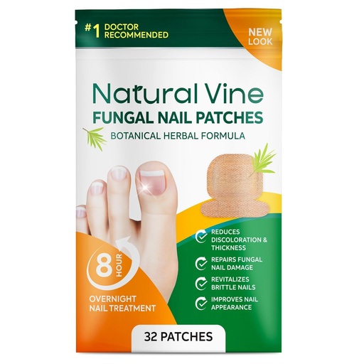 [BRSRGCYCOEJRODYZ] Toenail Fungus Treatment Extra Strength: Nail Fungus Treatment Patches for Toenail and Fingernails - 8-Hour Nighttime Renewal with 1% Tolnaftate - 32 Patches