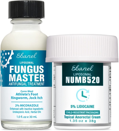 [BRSWYHA3AUPWCETX] Ebanel Bundle of Fungus Treatment 1 Oz, and Lidocaine Numbing Cream