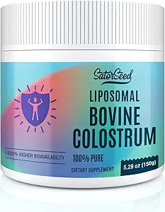 [BRSRAZ37CMDQEA34] Liposomal Bovine Colostrum Powder Supplement 100% Pure Colostrum, 1500% Higher Bioavailability for Immune and Gut Health (60 Servings)