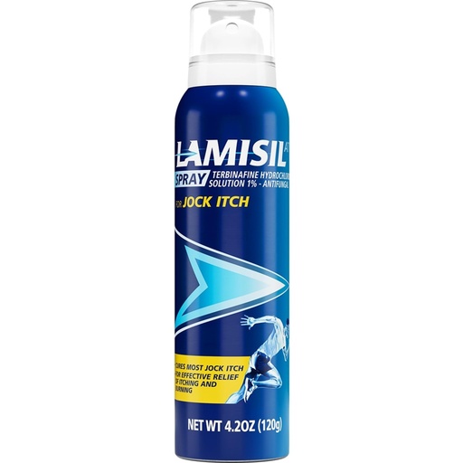 [BRSRGEICAR6RM3LV] Lamisil Jock Itch Antifungal Spray, 1 Week Jock Itch Treatment, Clinically Proven Fast and Effective Symptom Relief of Itching, Burning, Redness, 4.2 oz (120 g)