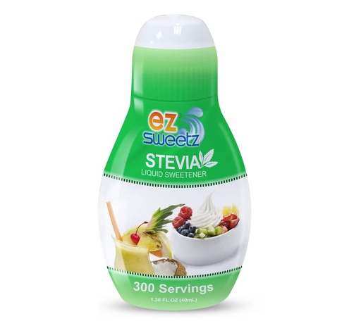 [BRSWIGYECQNR6CTE] EZ-Sweetz (2-Pack 1.36oz - Liquid De-Bittered Stevia Sweetener 300 Servings/Bottle)