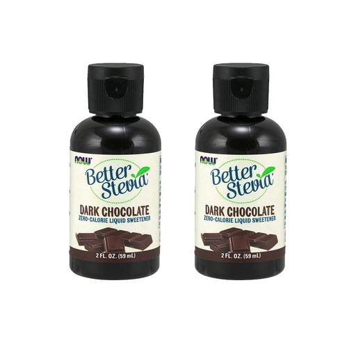 [BRSWIZTYC4PQOG34] NOW Foods, Better Stevia Liquid, Dark Chocolate, Zero-Calorie Liquid Sweetener, Low Glycemic Impact, Certified Non-GMO, 2-Ounce (2 Pack)