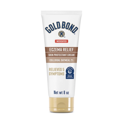 [BRSWIFIABMCBWHT2] Gold Bond Medicated Eczema Relief Skin Protectant Cream, 8 oz., Gold Bond Lotion With 2% Colloidal Oatmeal