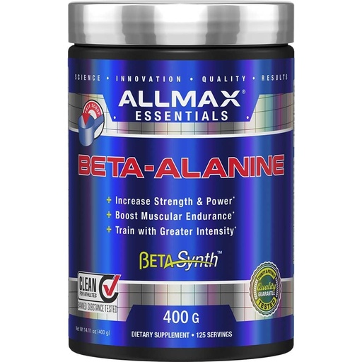 [BRSWIYIHDEGGIFTK] ALLMAX Nutrition Beta-Alanine Powder, Performance Enhancer for Strength & Endurance, 400g (14.11 oz)