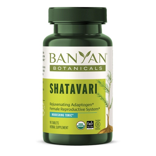 [BRSWIYT6ON5BKCAZ] Banyan Botanicals Organic Shatavari Tablets – Rejuvenating Tonic for Feminine Vitality & Reproductive Health – Cooling Adaptogen for Internal Balance & Stress Support – 90 Tablets – USDA Organic