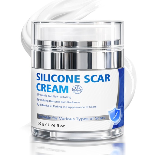 [BRSRGYA2CN5GYDTG] Scar Cream, Silicone Scar Gel, Professional Scar Removal Cream for Surgical Scars, Stretch Marks, Keloids, Burns, Acne, Old and New Scars, 1.76 oz (50ml)