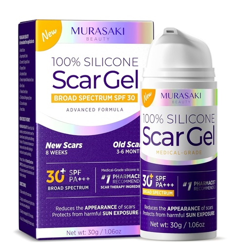 [BRSRGCQOBN4GODLF] Silicone Scar Gel Scar Cream: SPF 30 Advanced Medical-Grade Formula for Surgical Scars, C-Section, Stretch Marks, Acne, Burns, Keloids, Old & New Scars – Broad Spectrum UV Protection 1.06oz (30g)