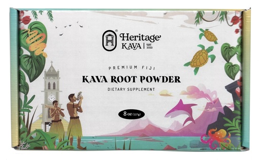 [BRSRMBQYO55GMCQY] Premium Fiji Noble Kava Root Powder 8 oz