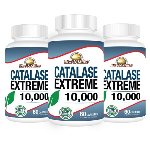 [BRSWGFQOBB7WYCL7] Rise-N-Shine Catalase Extreme Supplement 10,000 with Saw Palmetto, Biotin, Fo-Ti, PABA - Hair Supplements for Strong Hair - 180 Capsules - Pack of 3 (90-Day Supply)
