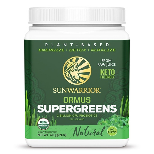 [BRSWKED7BEBBKHYV] SUNWARRIOR Organic Ormus Supergreens Natural, 8 OZ