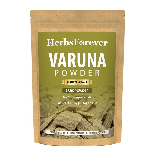 [BRSRMBI5DF7AKGTU] Herbsforever Organic Varuna Crataeva Nurvala Powder 230g Non-GMO, Vegan Extract for Bladder and Kidney Function Support, Promotes Natural Balance and Wellness