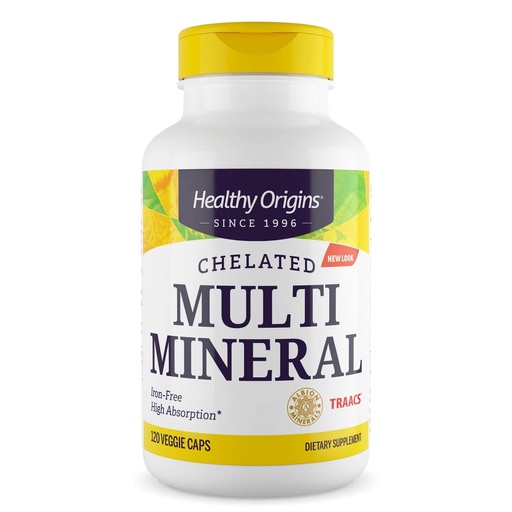 [BRSWECQ7CUMWEDT2] Healthy Origins Chelated Multi Mineral, 120 Veggie Capsules - Featuring Albion Minerals TRAACS High Bioavailability Complex - Supports Bone Health, Immune Function & Metabolic Wellness