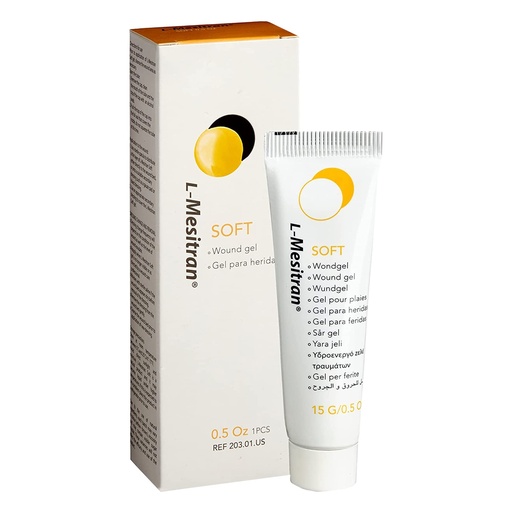 [BRSWKHY3AYBAG33M] Soft Honey Wound Gel by L-Mesitran Hypoallergenic Medical Grade Ointment with Burn, Soothing - Medical Grade Ingredients for Adults & Elderly 0.5 oz.