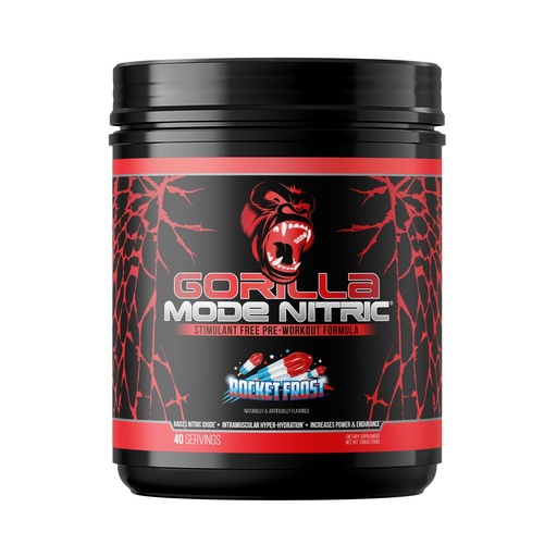 [BRSWYADYOEHRQDTL] Gorilla Mode Nitric Upgraded Stimulant Free Pre-Workout – Best Tasting and Most Effective Stimulant Free Pre-Workout/Massive Pumps · Vasodilation · Power / 768 Grams (Rocket Frost)