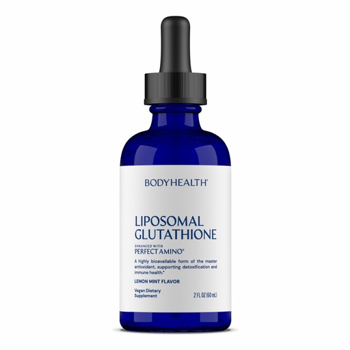[BRSRGYL7BVYRGA3O] BodyHealth Liposomal L-Glutathione 100 mg – Lemon Mint Flavor | Supports Detox, Liver & Immune Health | Vegan, Non-GMO, Gluten-Free - 2 FL OZ (60 mL)