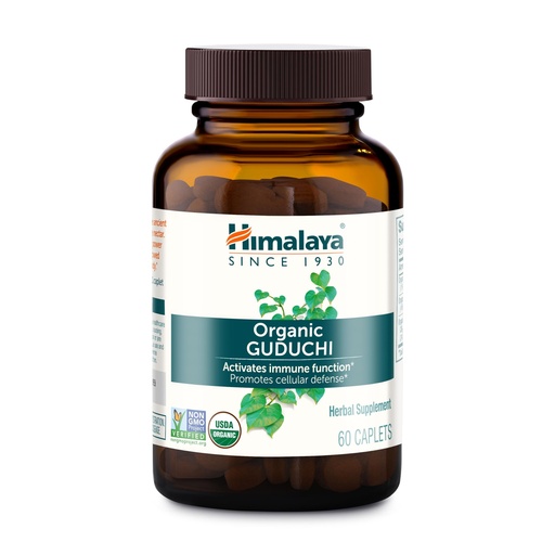 [BRSWIYQZBQIQ2CAV] Himalaya Organic Guduchi - Herbal Active Immune Support Supplement with Antioxidant Support for Cellular Defense - Vegan, Non-GMO, Gluten Free, 700 mg, 60 Caplets